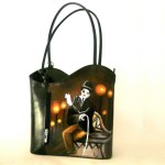 BORSA-ZAINO CHARLIE colore nero dipinta a mano Hanul