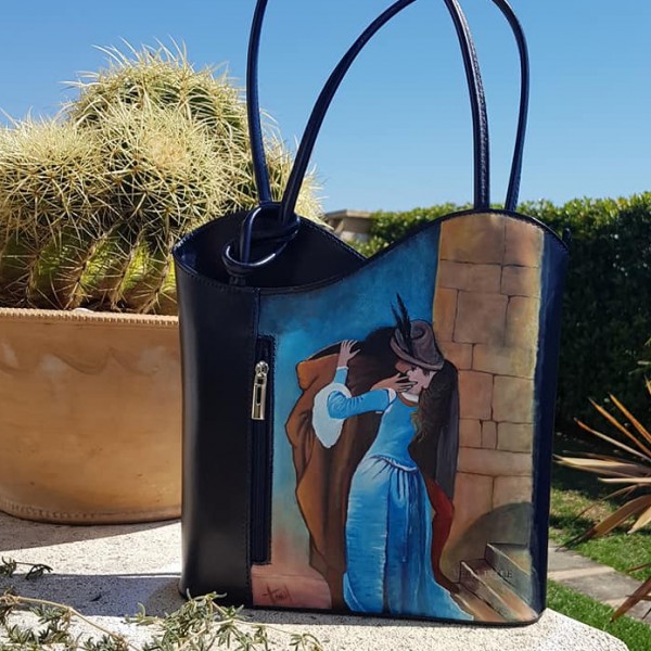 Borsa dipinta a mano, IL BACIO DI HAYEZ