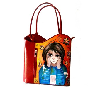 Borsa dipinta a mano raffigurante Big Eyes di Keane